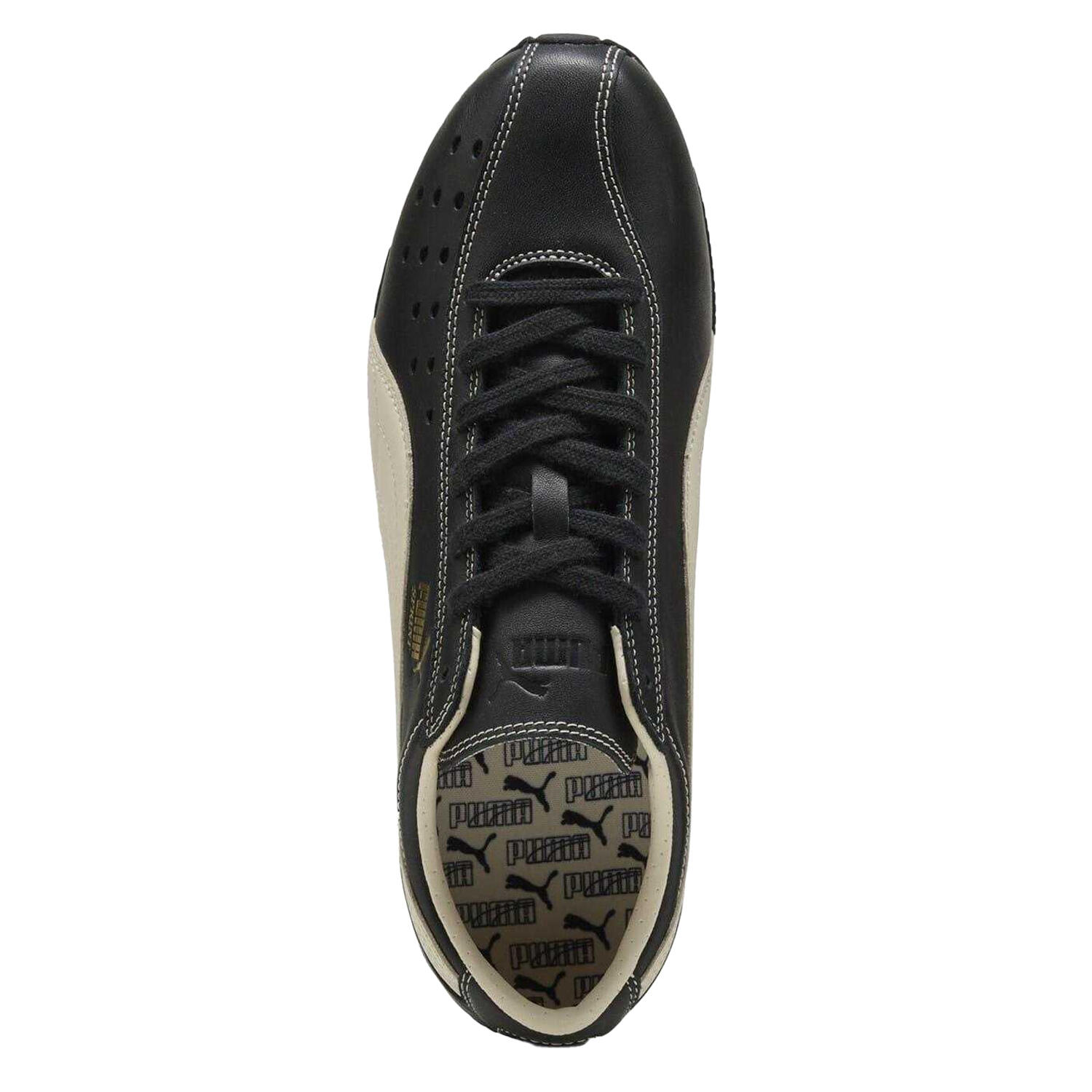 Zapatillas Deportivas de Cuero Sprint Plano para Mujer Negro, Blanco 4/6