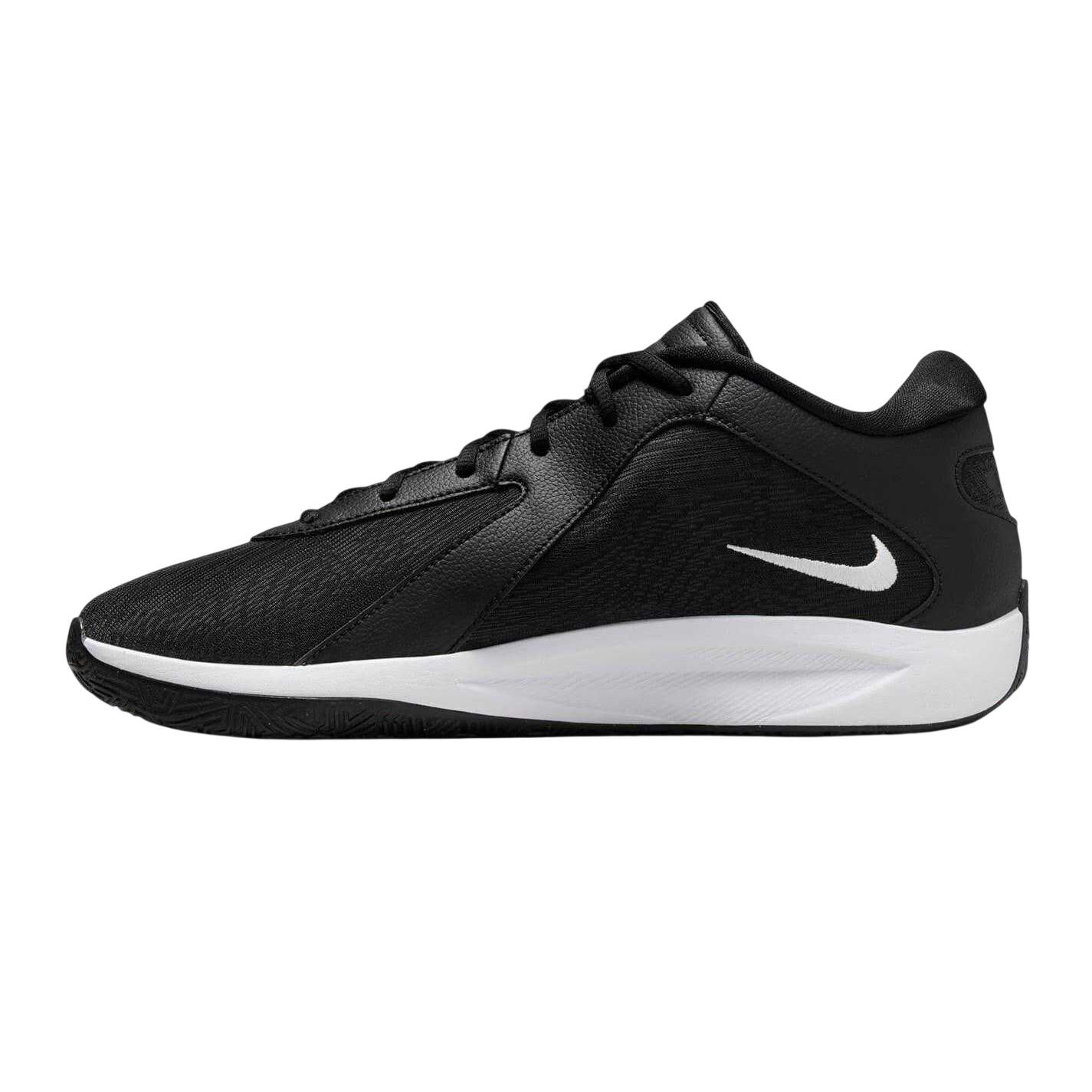 "Giannis Freak 6" Swoosh Basketball Schuhe für Herren Schwarz/Silber 3/5