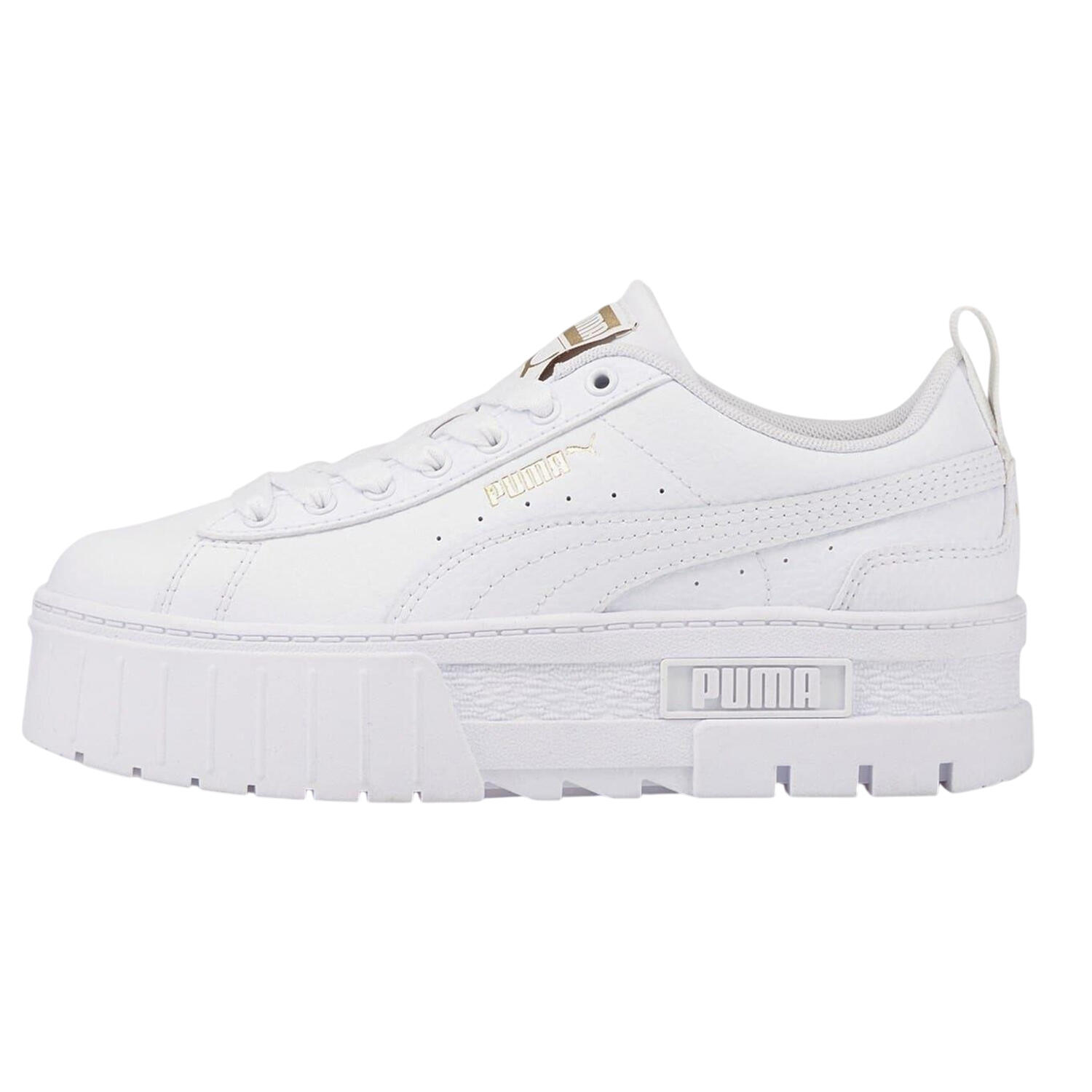 "Mayze" Sneaker für Damen, Leder, PlattformAbsatz Damen und Herren Weiß 3/7