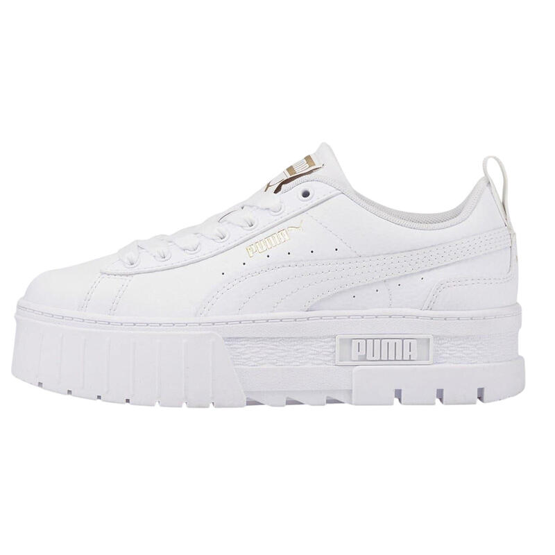 Pantofi sport copii Puma Mayze Lth Jr, Alb