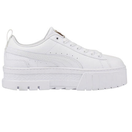 Baskets Puma Mayze Lth Jr, Blanc, Unisexe