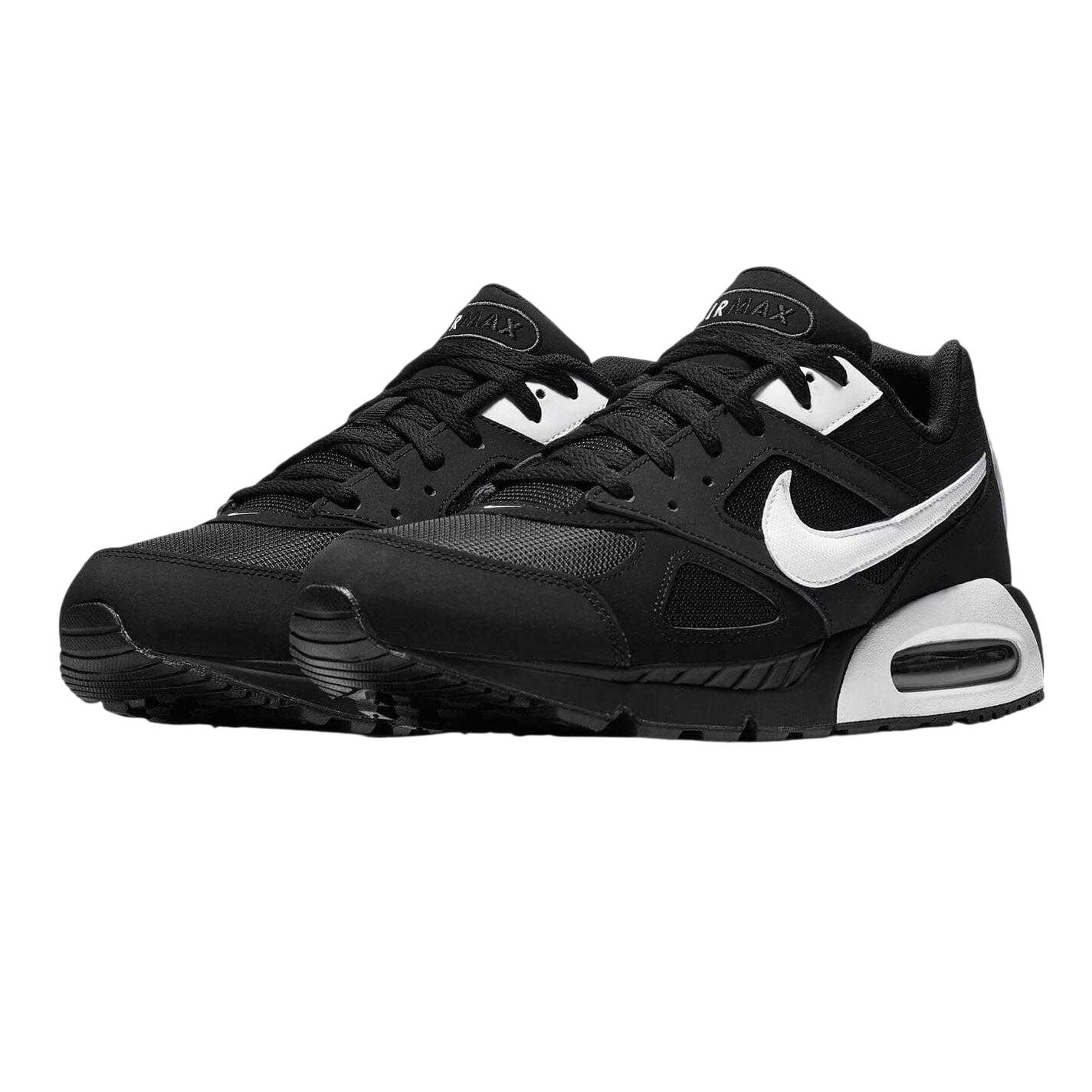 Mens Air Max Leather Trainers (Black/White) 4/5