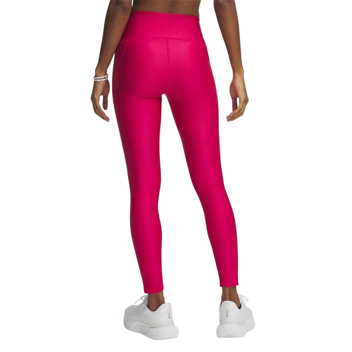 Dames HeatGear Leggings (Fuchsia/Wit) 3/5