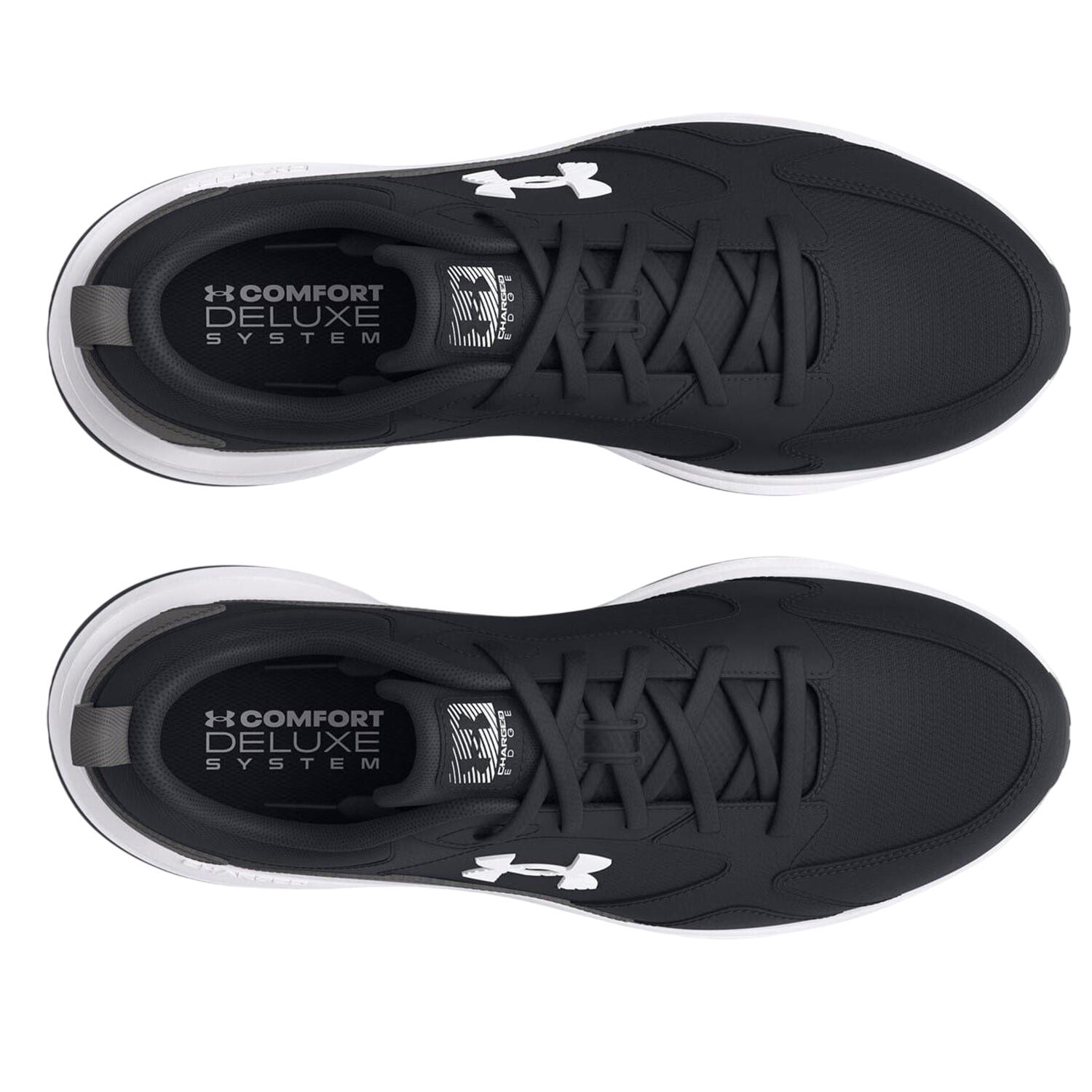Zapatillas Deportivas de Cuero Charged Edge para Hombre Negro, Gris, Blanco 4/7