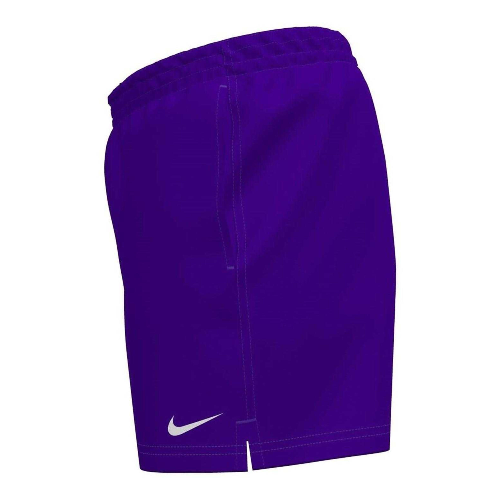 Costume Da Bagno A Pantaloncino Regolare Logo Ricamato Uomo Nike Corte Viola 3/4