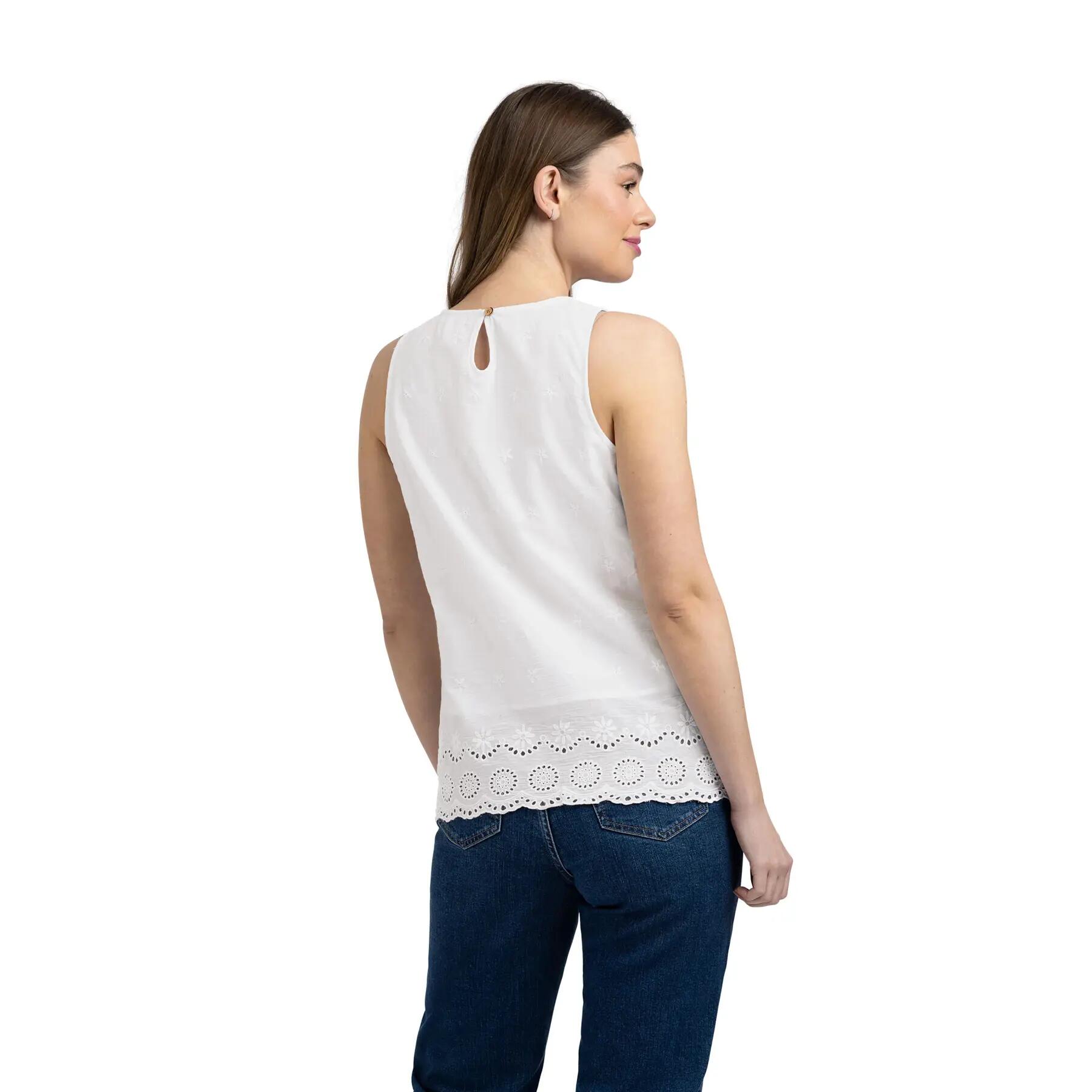 Trespass Zadie - Haut décontracté sans manches pour Femme Blanc 4/5