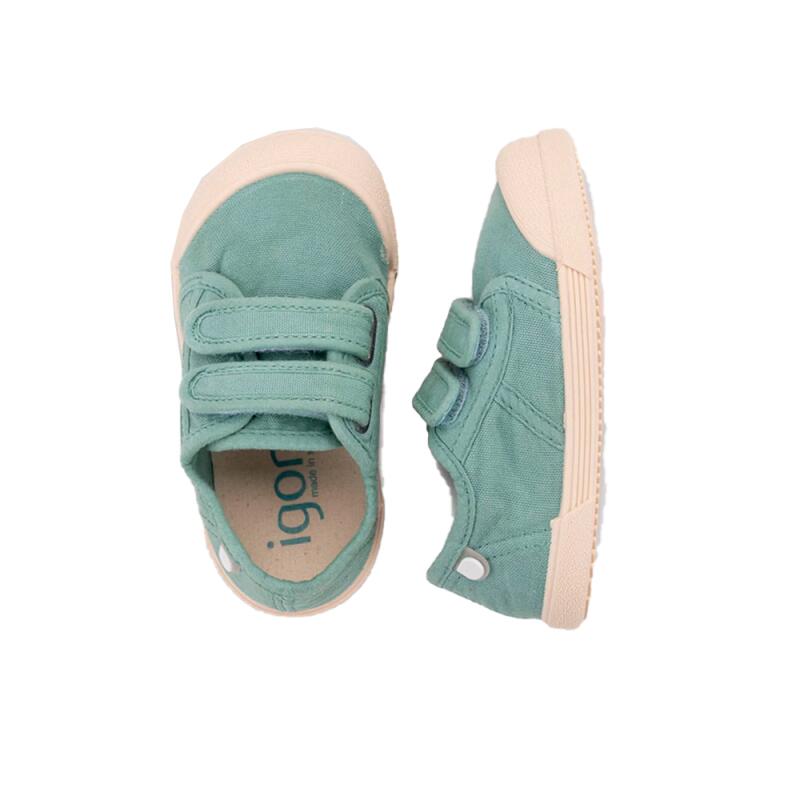 Zapatillas Lona NiÑo Igor  Verde 3/4