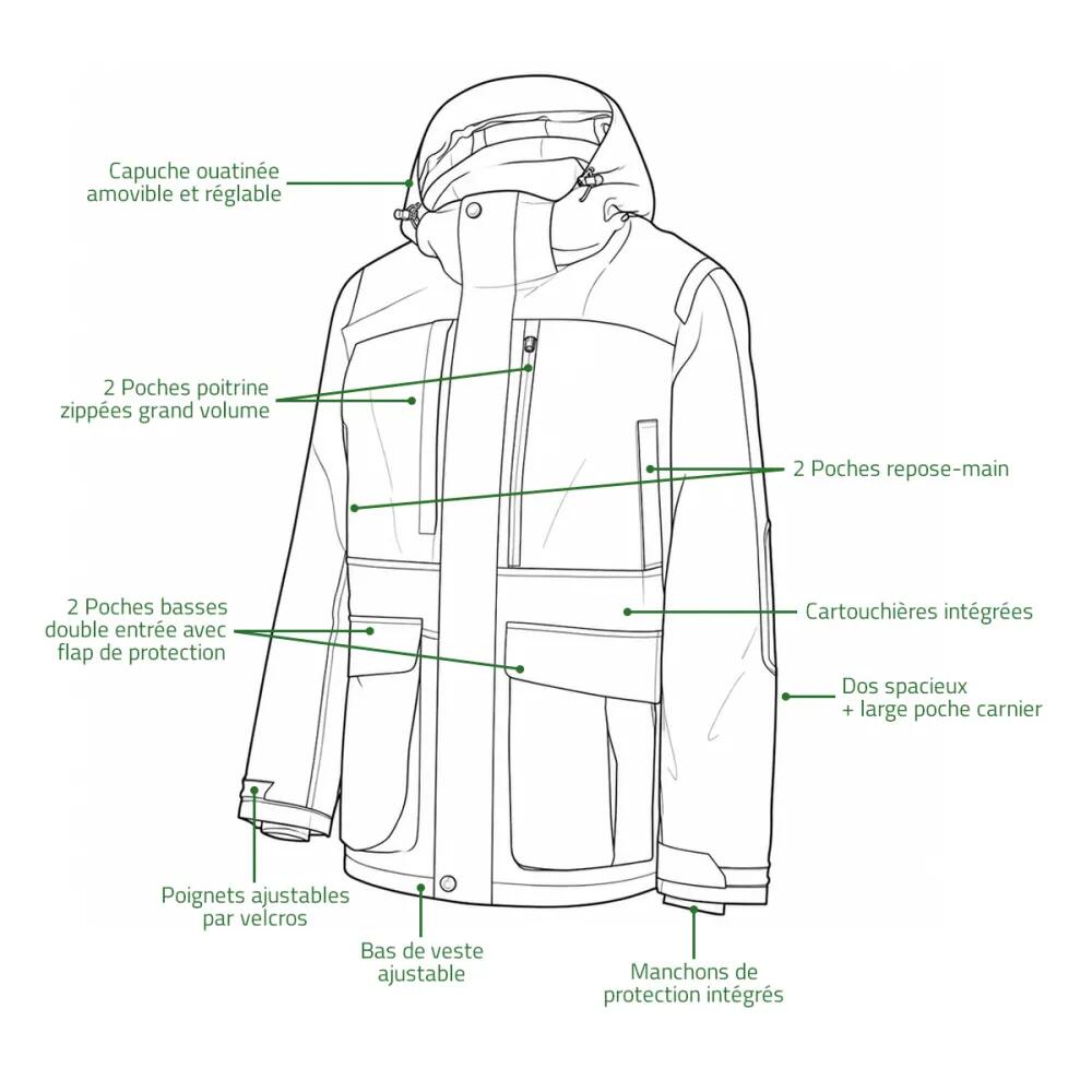 Veste STAGUNT Northgame capuche amovible gilet fluo 4/5