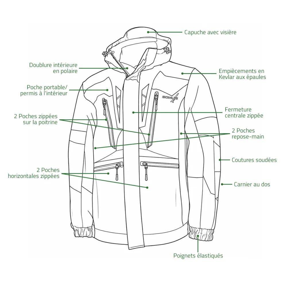 Veste de chasse softshell SL TEX orange camo 3/5