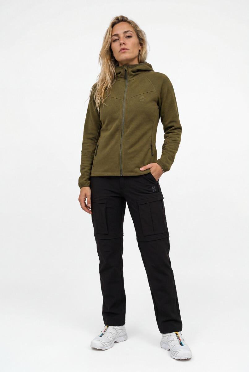 Outdoor Vest  Dames met Merinowol - Olijfgroen 2/4