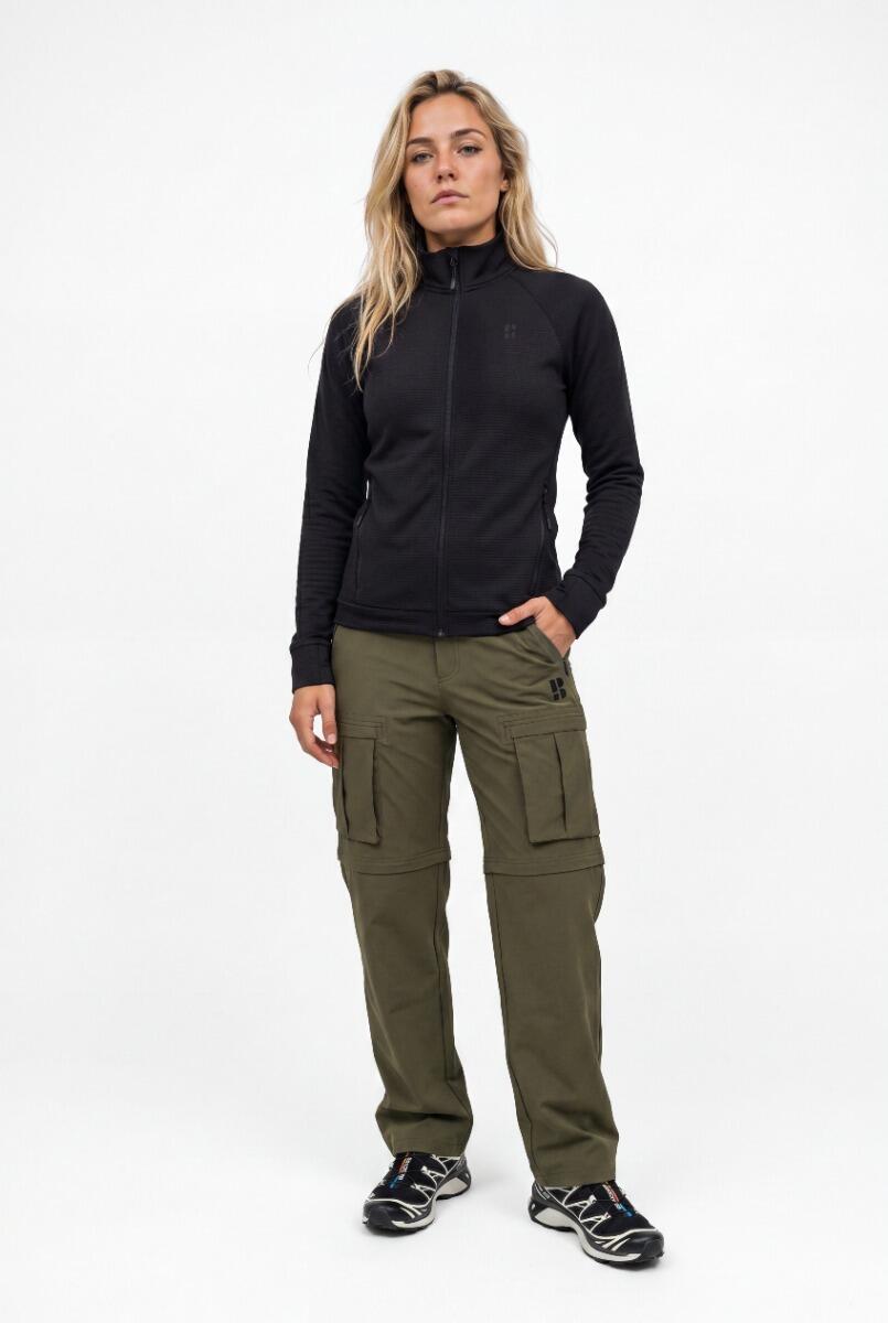 Outdoor Vest Dames - Wafelstructuur - Zwart 2/4