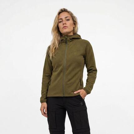 Poederbaas Veste Outdoor Femme en Laine Mérinos - Vert Olive