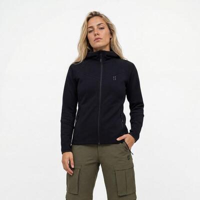Outdoor vest dames met merinowol - olijfgroen