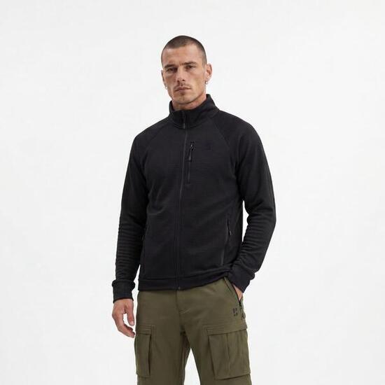 Veste Outdoor Homme - Structure Gaufrée - Noir