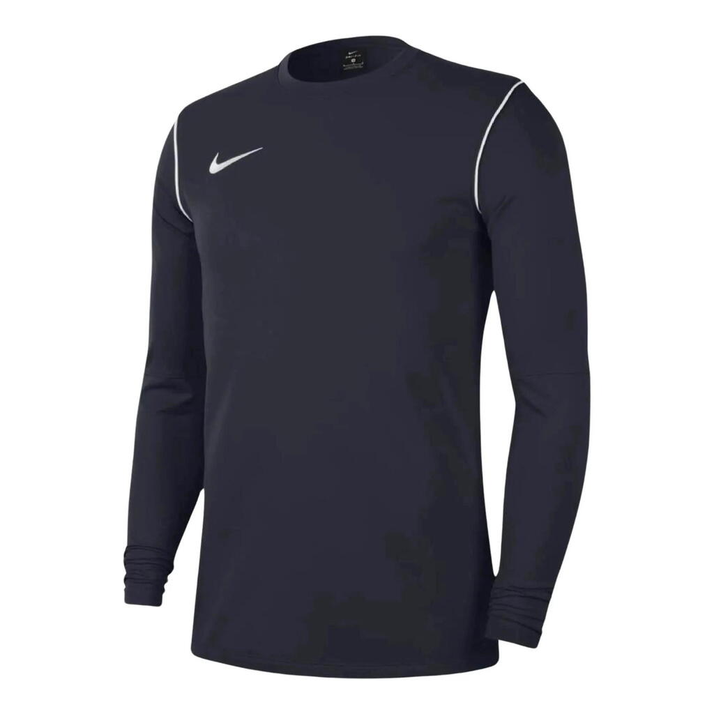 Nike PARK20 Crew Top Men's Long-Sleeve Crew Neck, Khaki Grey, Size M.