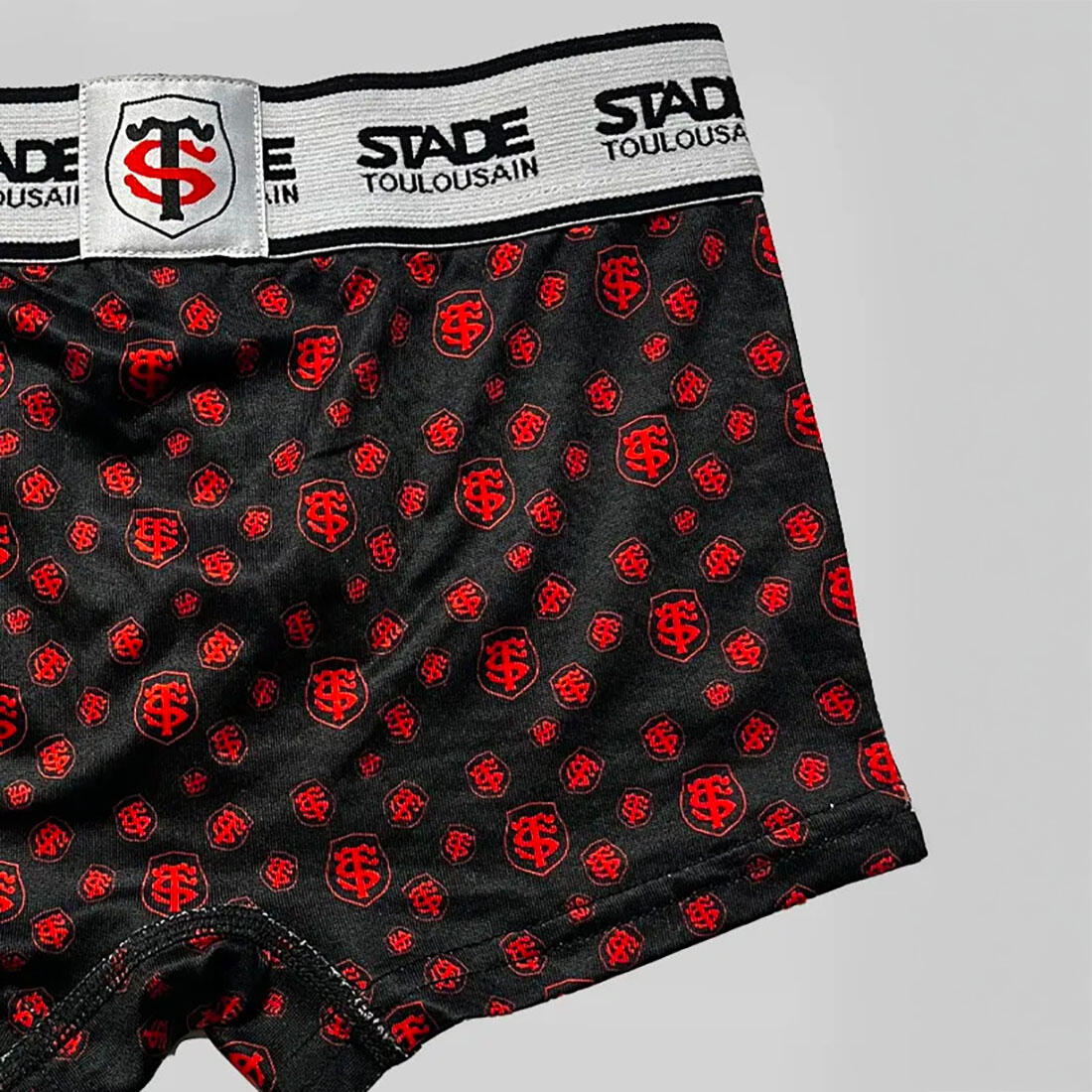 Lot de 2 Boxers pour Enfant Stade Toulousain Rugby Rouge et noir 5/5