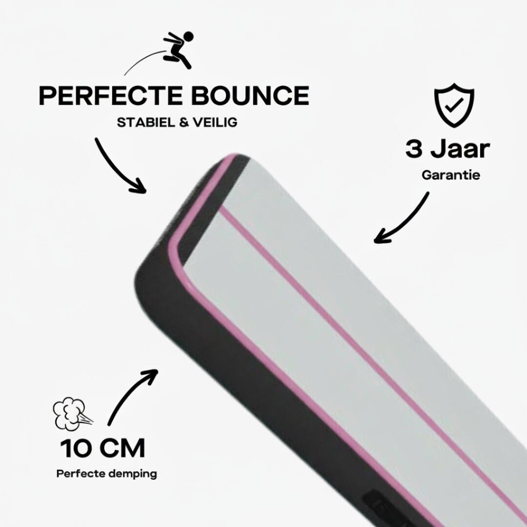 Tapis gonflable de gymnastique AirTrack Flow 5 m x 10 cm - rose 3/7