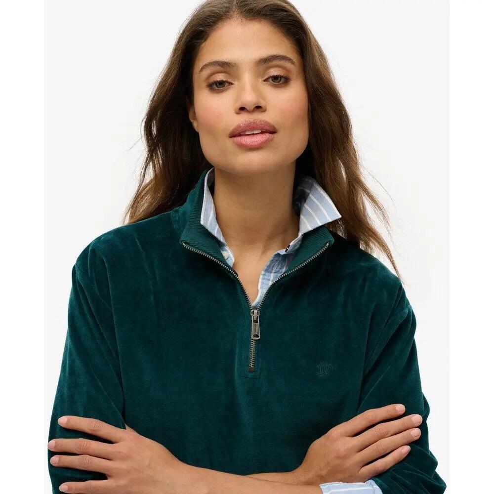 Sweatshirt en velours à col zippé femme Superdry 4/5