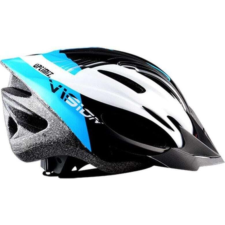 Fietshelm Optimiz voor volwassenen - Blauw/Wit 6/6