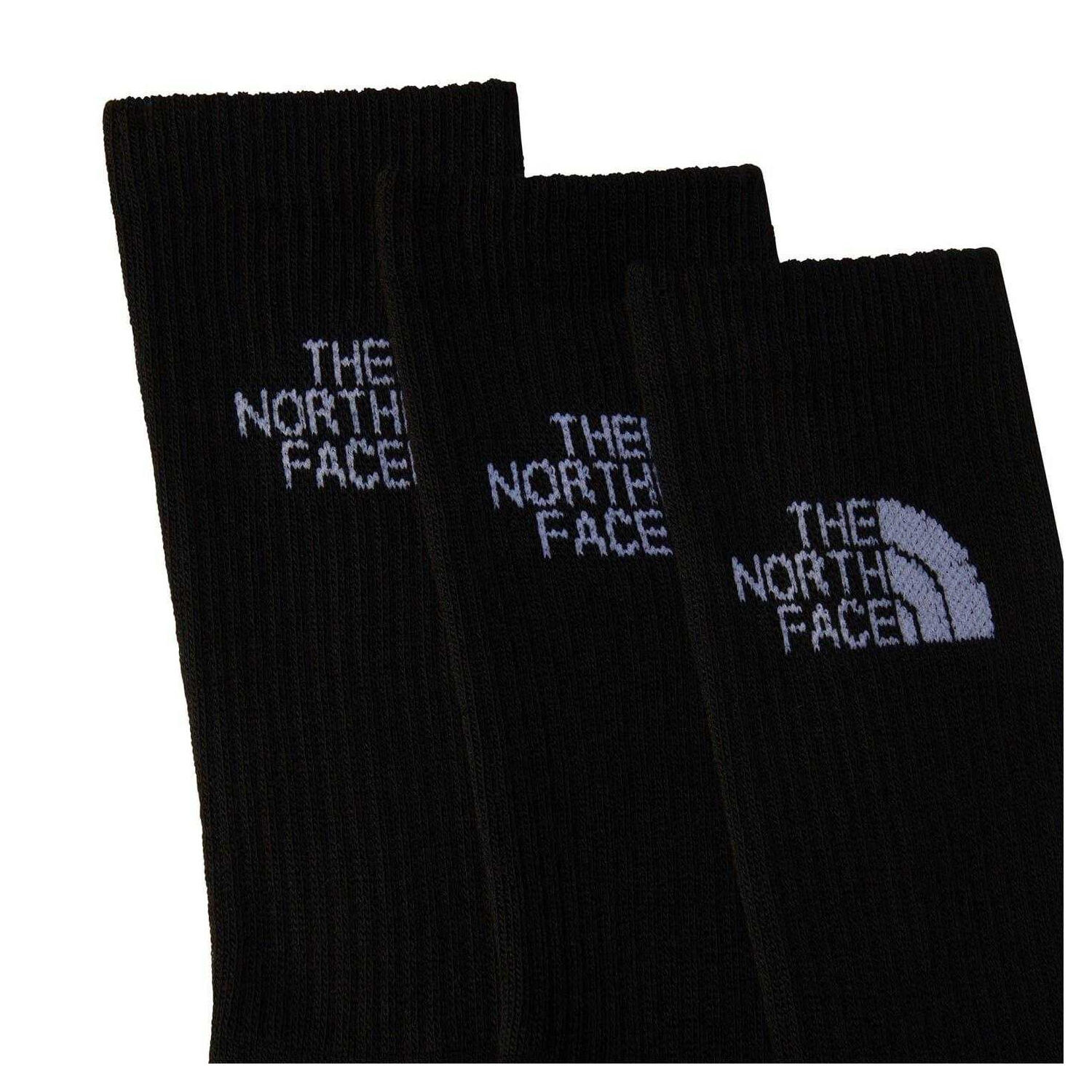 Unisex Adult Cushioned Sport Crew Socks (Pack of 3) (Black) 2/2