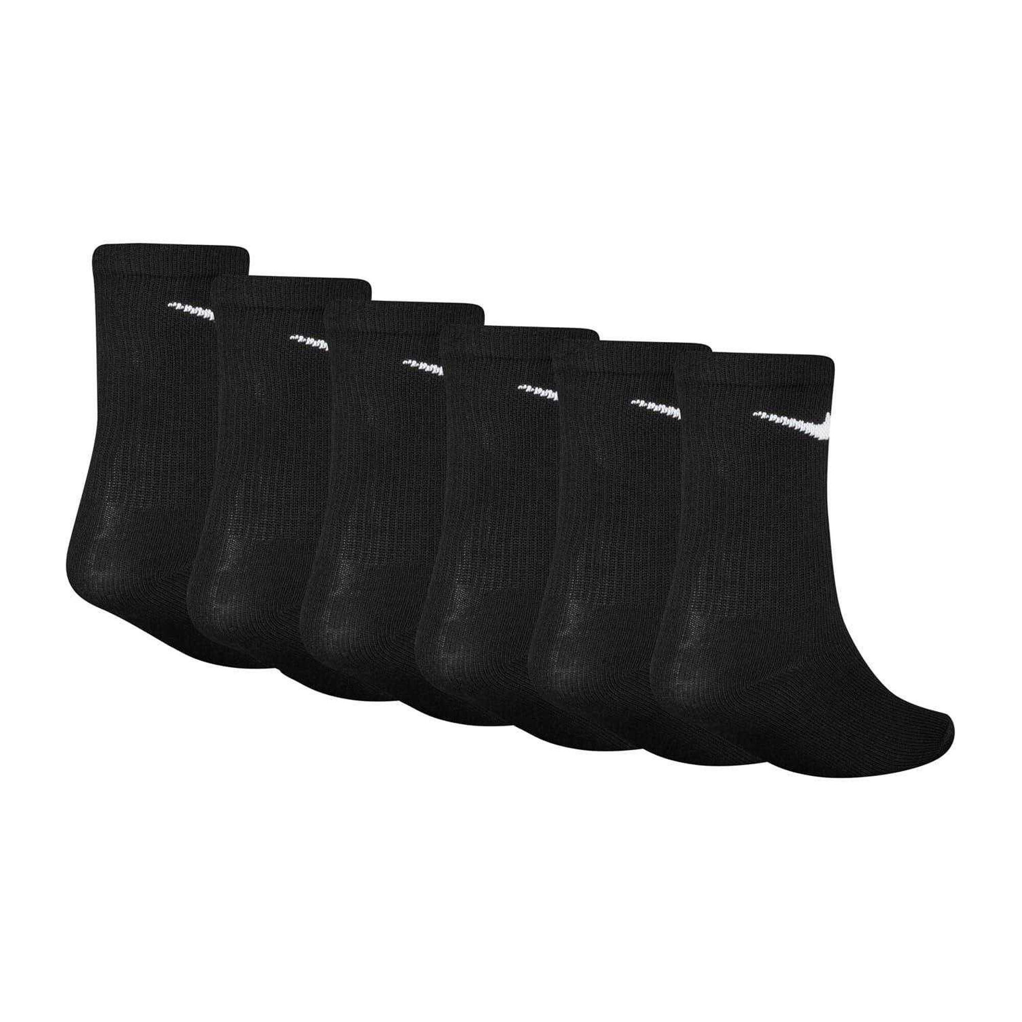 Childrens/Kids Logo Crew Socks (Pack of 6) (Black) 2/2