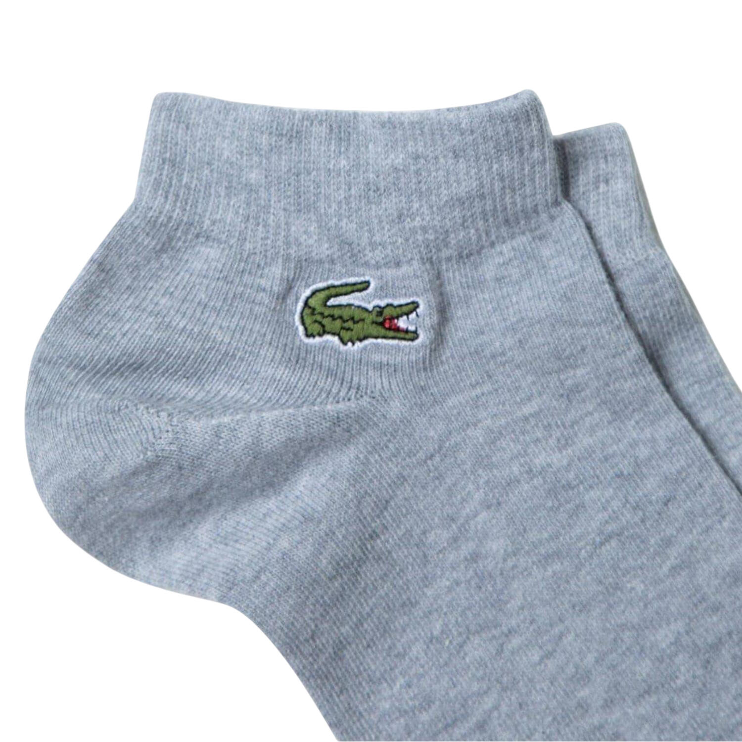 Mens Embroidered Logo Trainer Socks (Pack of 3) (Black/White/Grey) 2/2