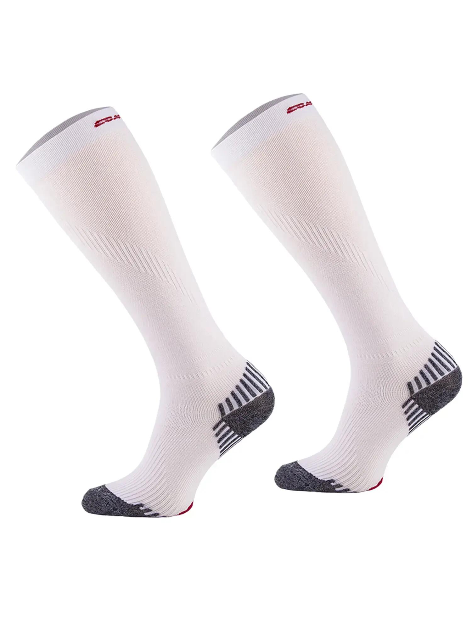 RUN COMPRESSION Kompressziós hosszú szárú futózokni +ezüstion 2/3