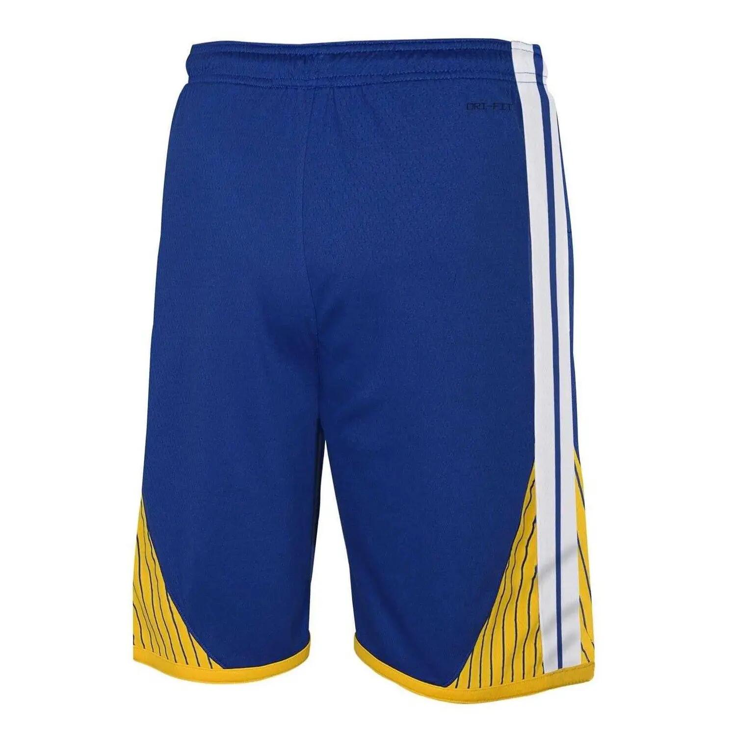 Short De Basket Motif/style NBA WARRIORS Enfant (Bleu) 2/2