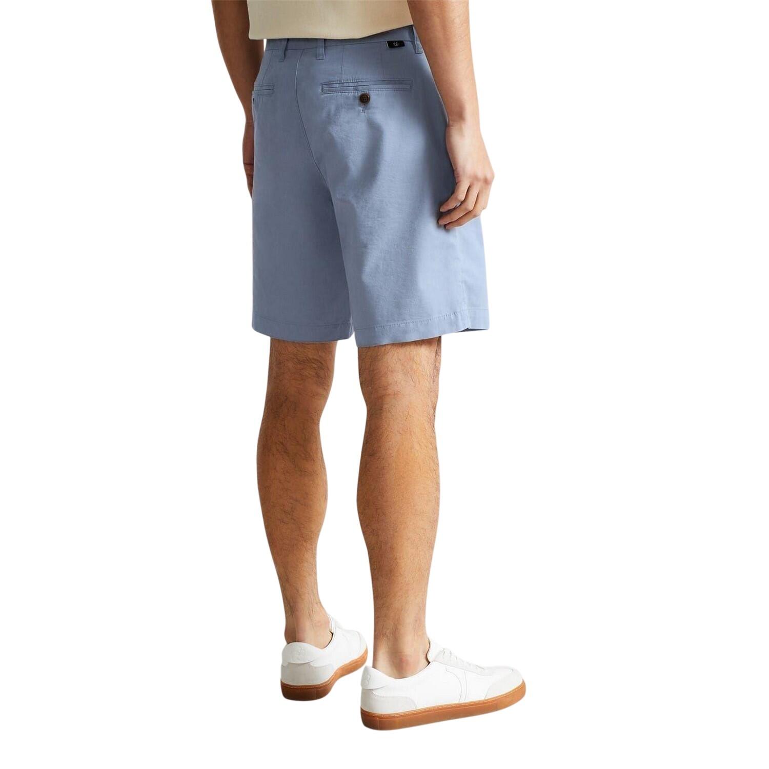 Chino Kurze Hose für Herren Mittelblau 3/4