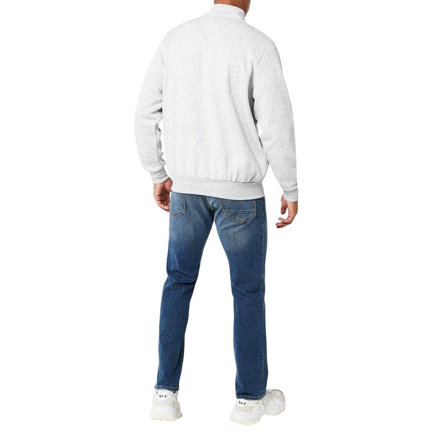 Mens Logo Polycotton Full Zip Jacket (Grey Marl) 4/4