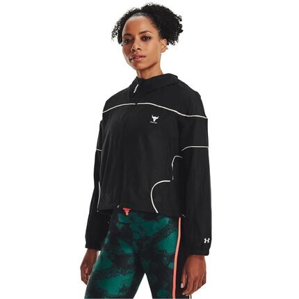 Veste À Capuche Motif/style Réfléchissant PROJECT ROCK Femme (Noir)