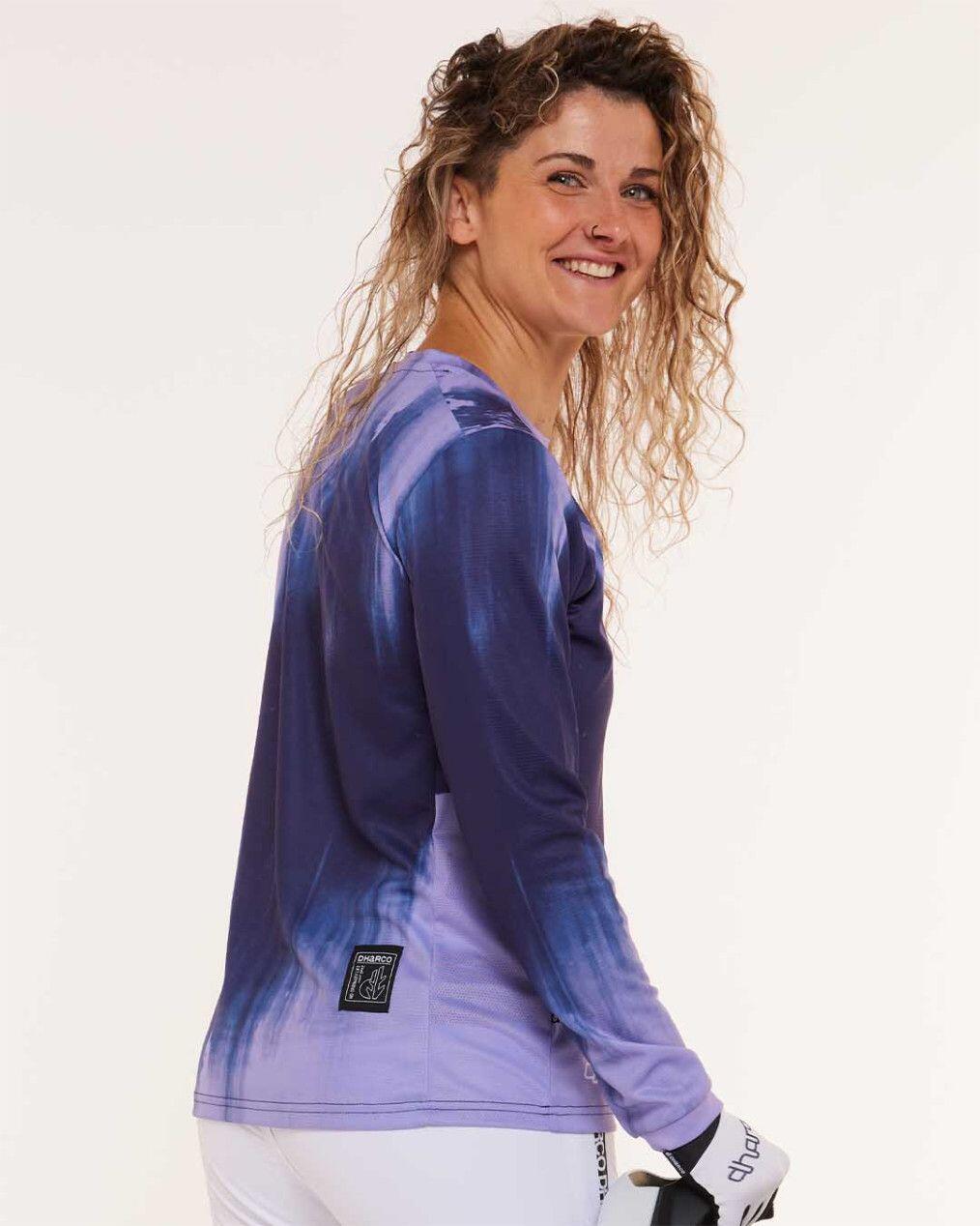 Dharco Gravity Women's Long Sleeve Jersey White/Blue 3/6