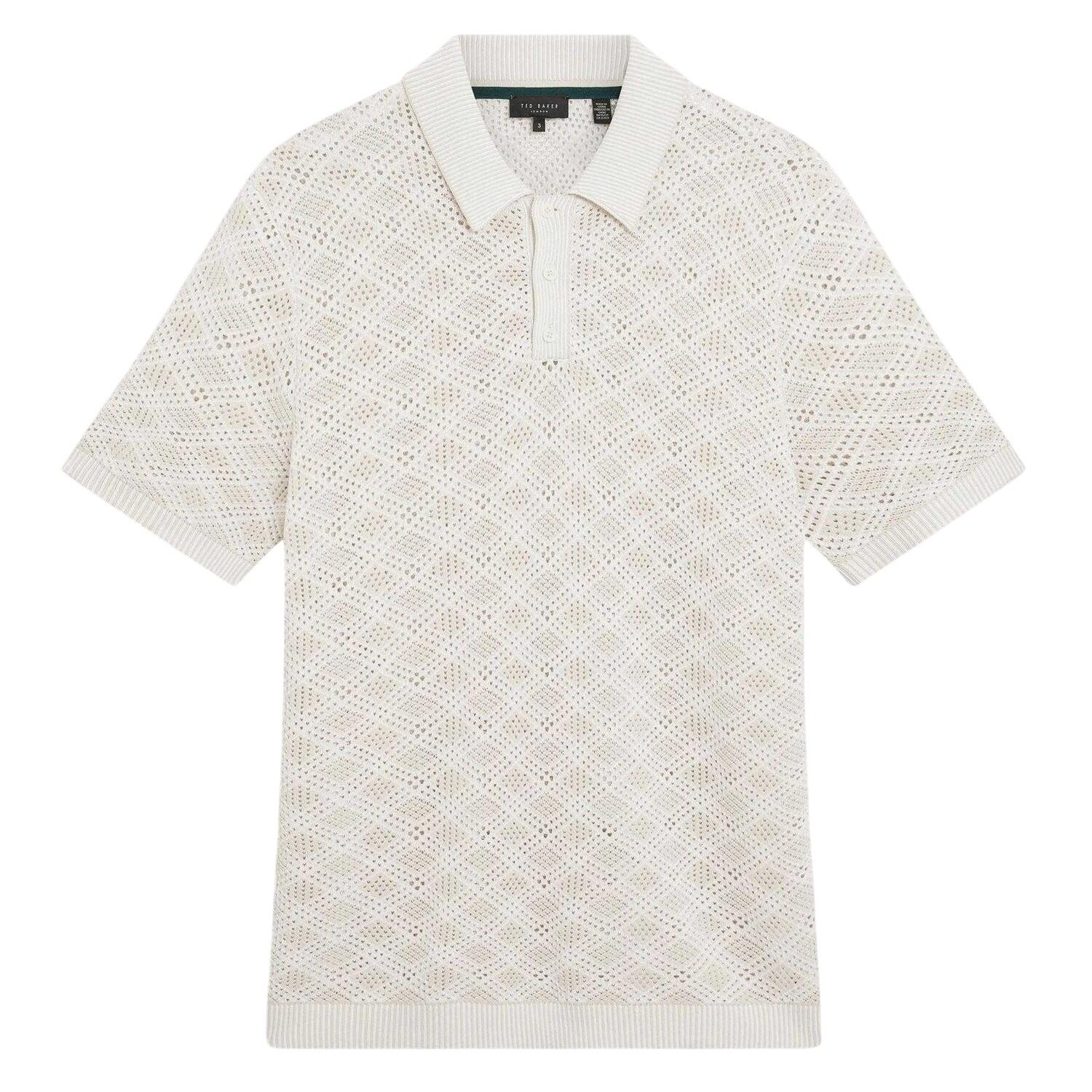 Polo Motif/style Géométrique Homme (Écru) 2/3