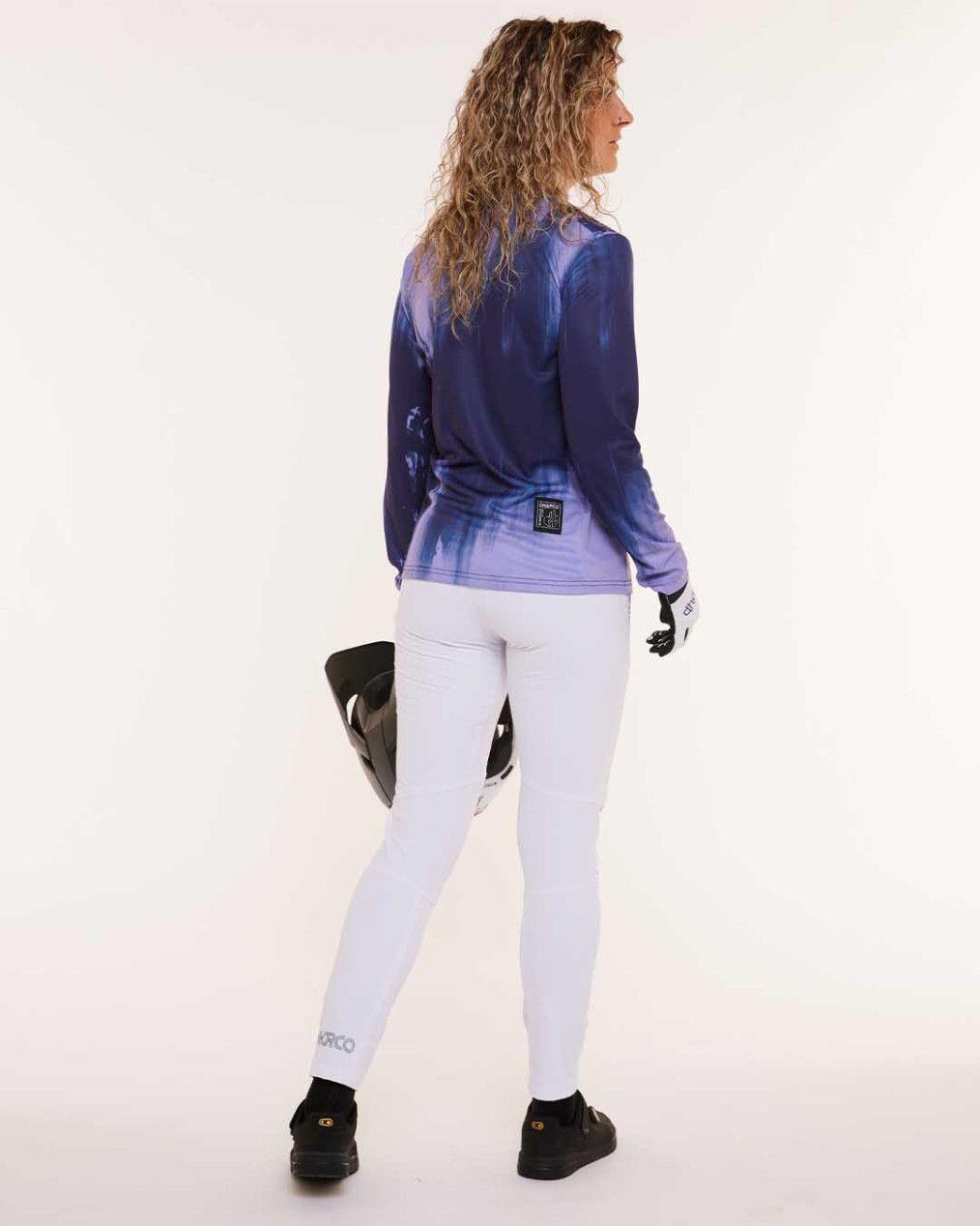 Dharco Gravity Women's Long Sleeve Jersey White/Blue 4/6