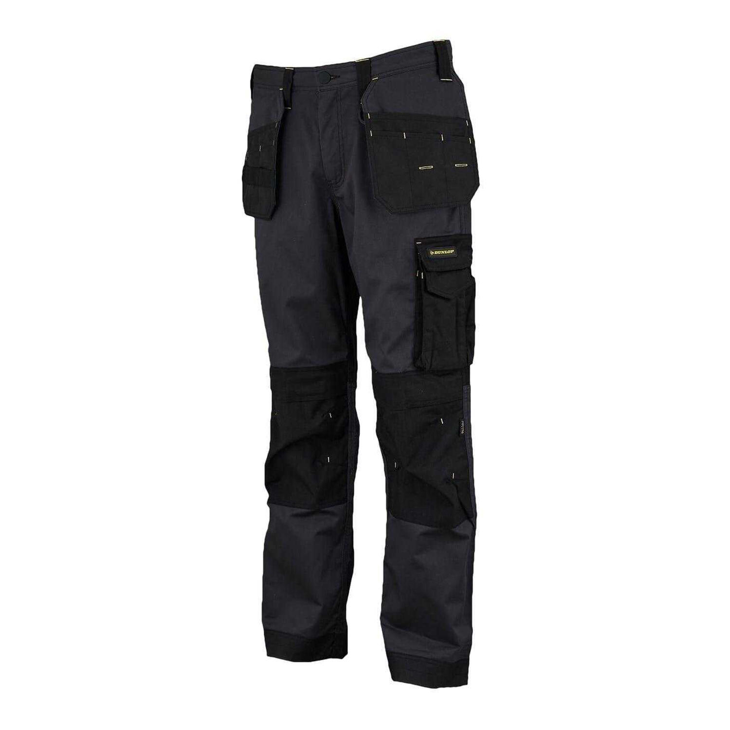 Arbeitshosen für Herren Holzkohle/Schwarz 3/4