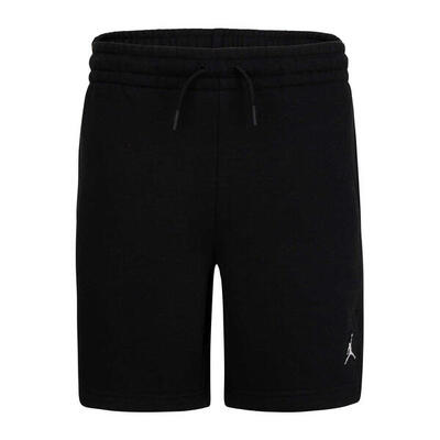 Jongens air jordan fleece normale korte broek (zwart/wit)
