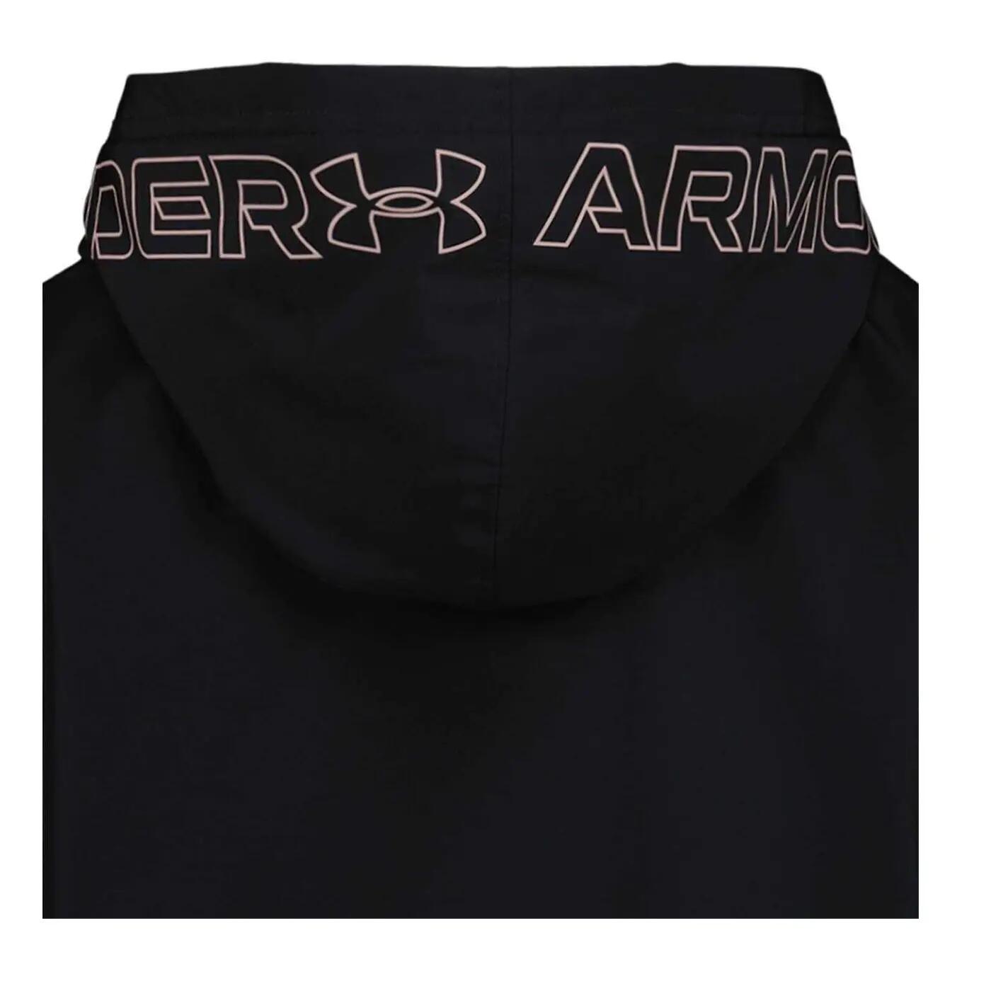 Giacca A Vento Cerniera Su Intera Lunghezza Ragazze Under Armour Nero Rosa 3/5