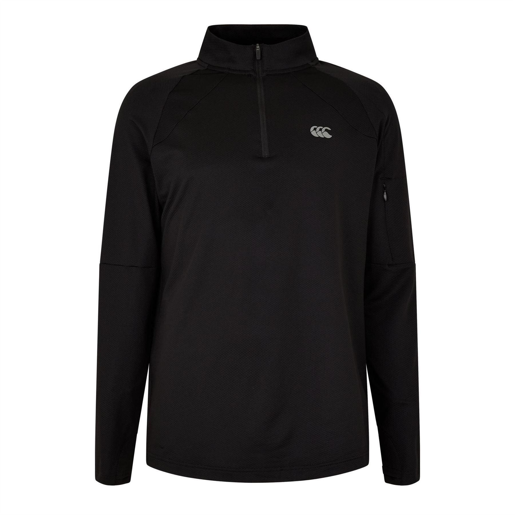 Mens Tempo Quarter Zip Track Jacket (Black) 2/4