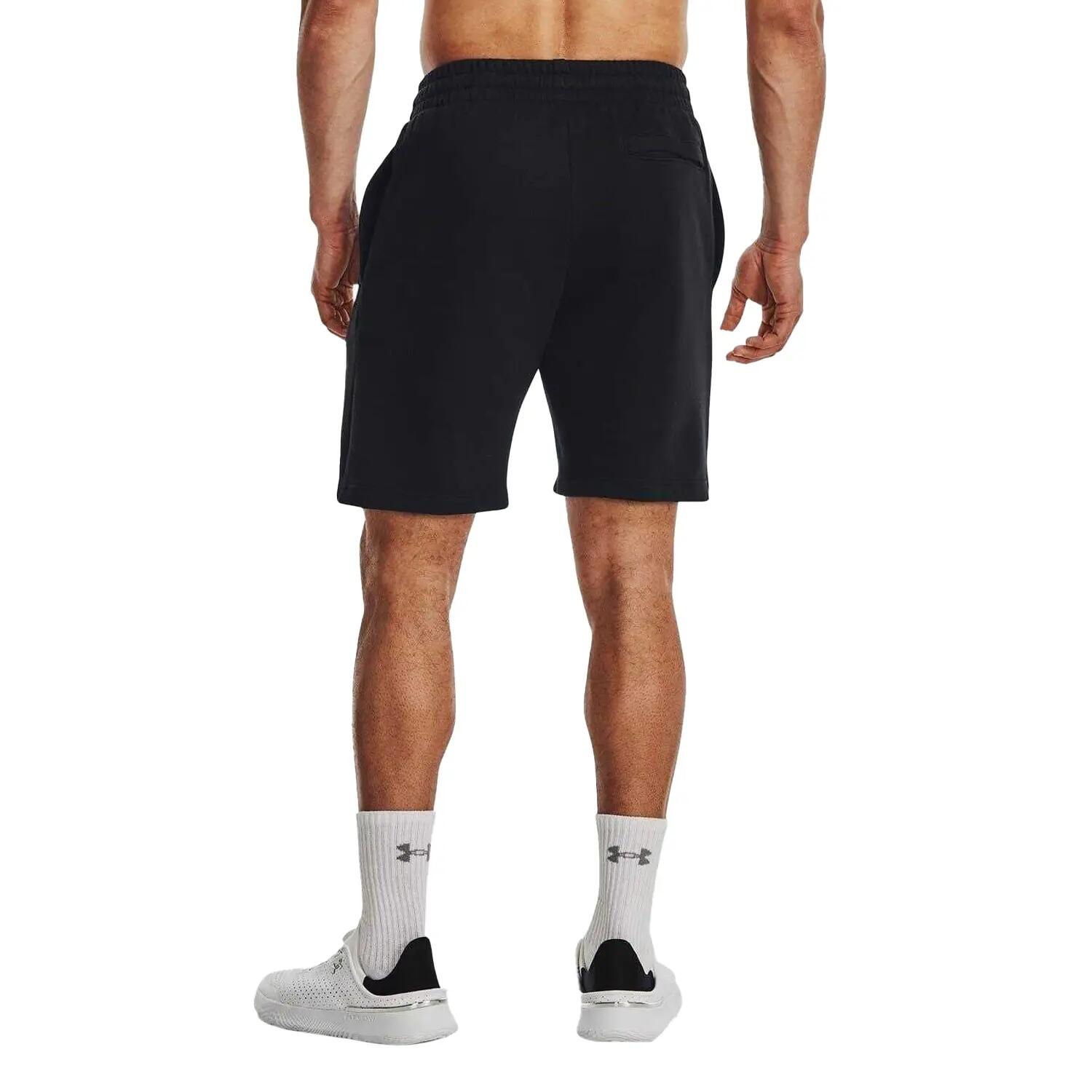 Pantaloncini Misto Cotone Uomo Under Armour Rival Nero 2/3