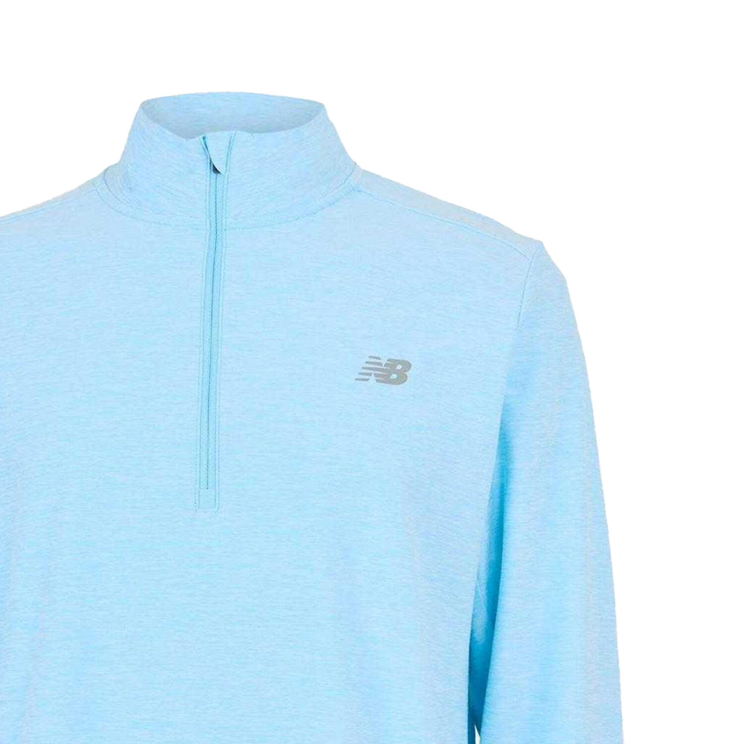 Mens Space Dye Quarter Zip Top (Sky Blue) 2/2