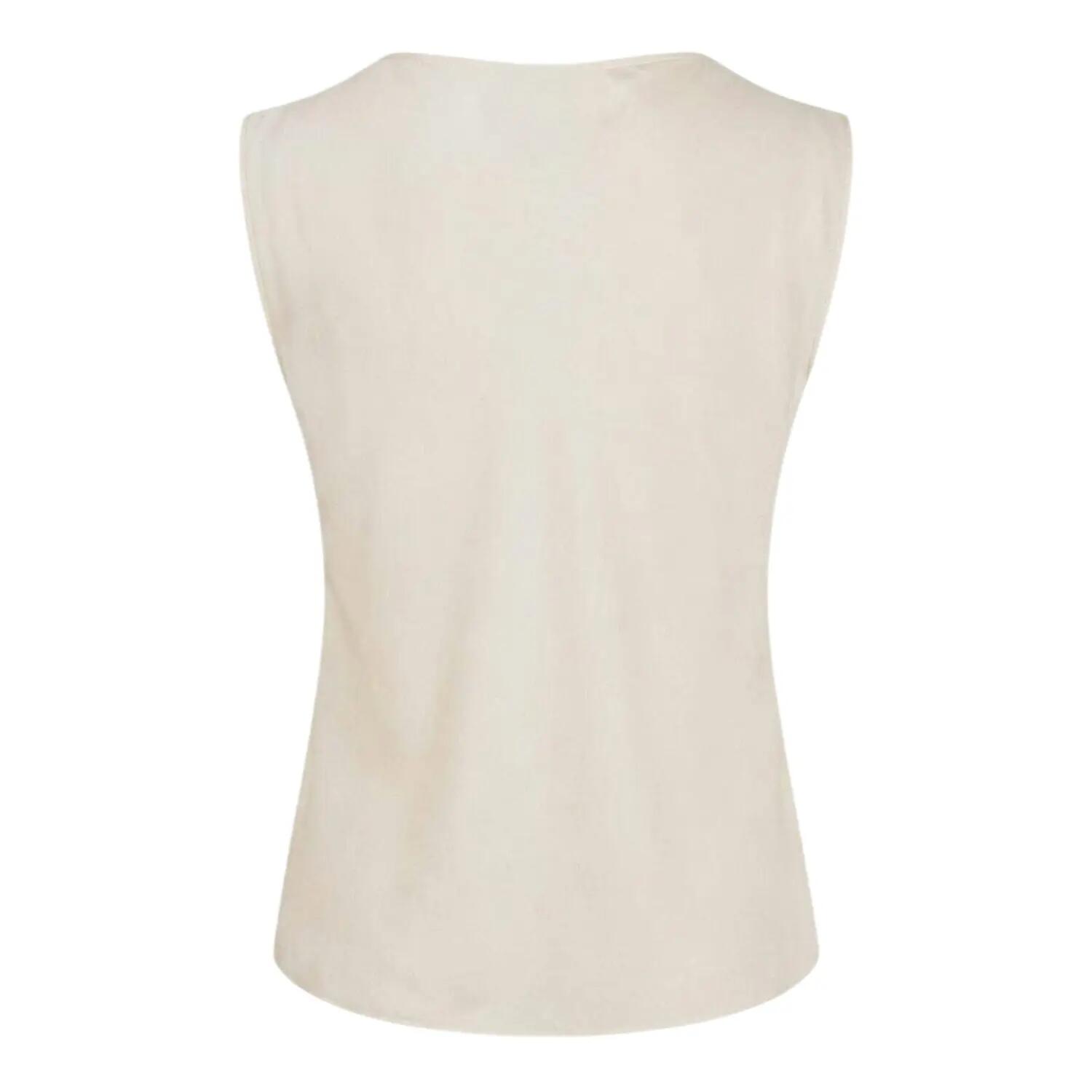Blouse Sans Manches Femme (Blanc) 2/2