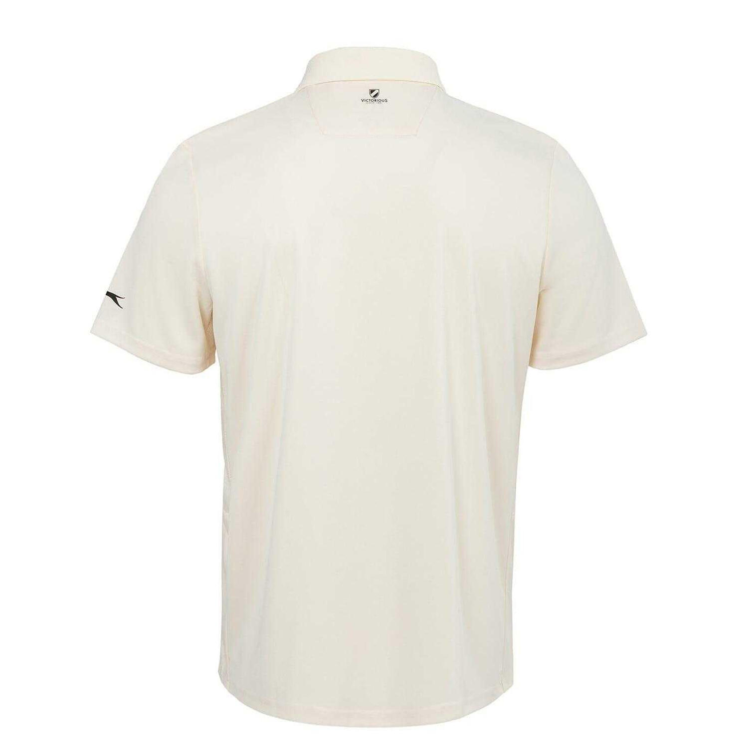 Poloshirt für , Kricket, 34 Ärmel Herren Cremefarbe 2/4