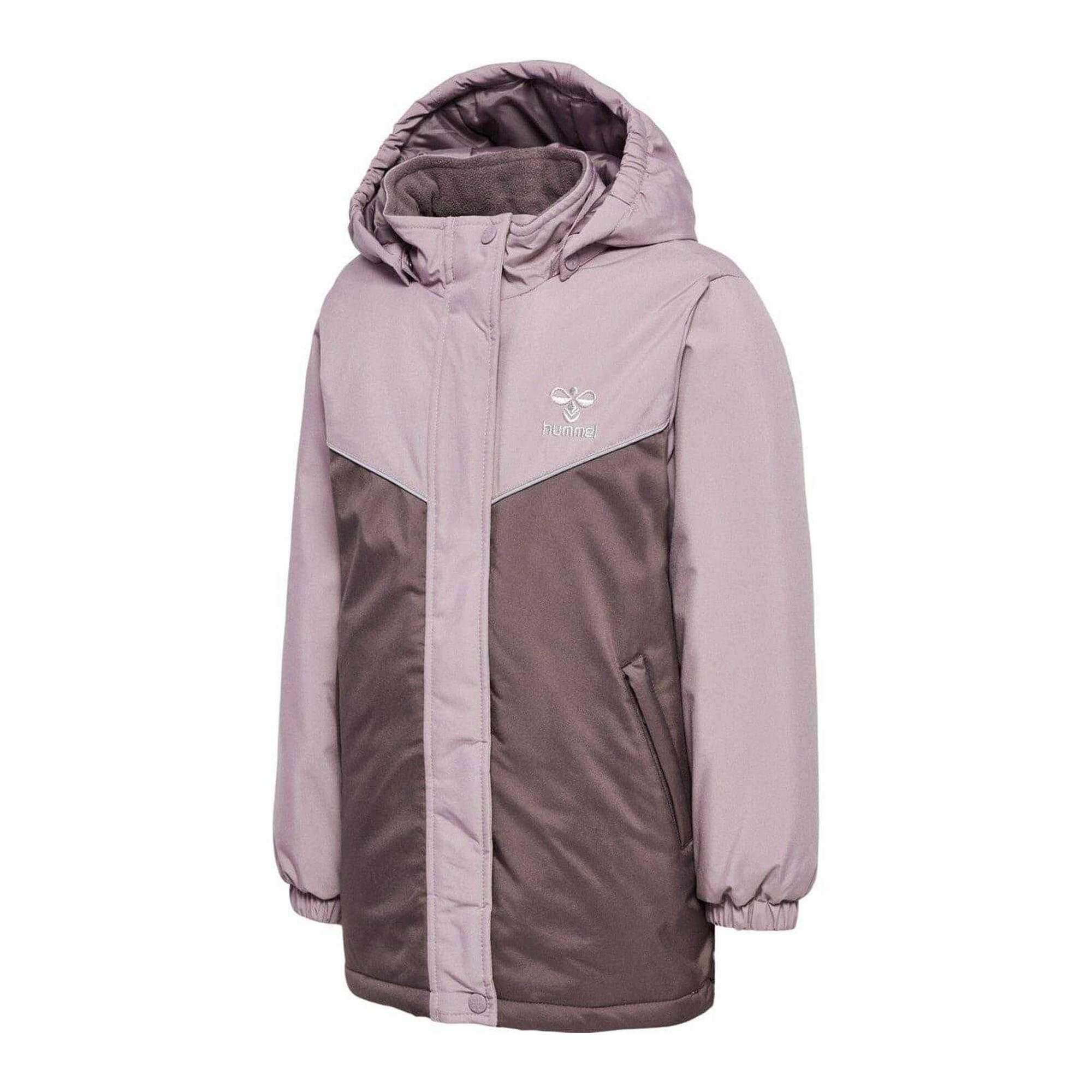 Childrens/Kids Josse Colour Block Hooded Puffer Jacket (Purple) 3/3