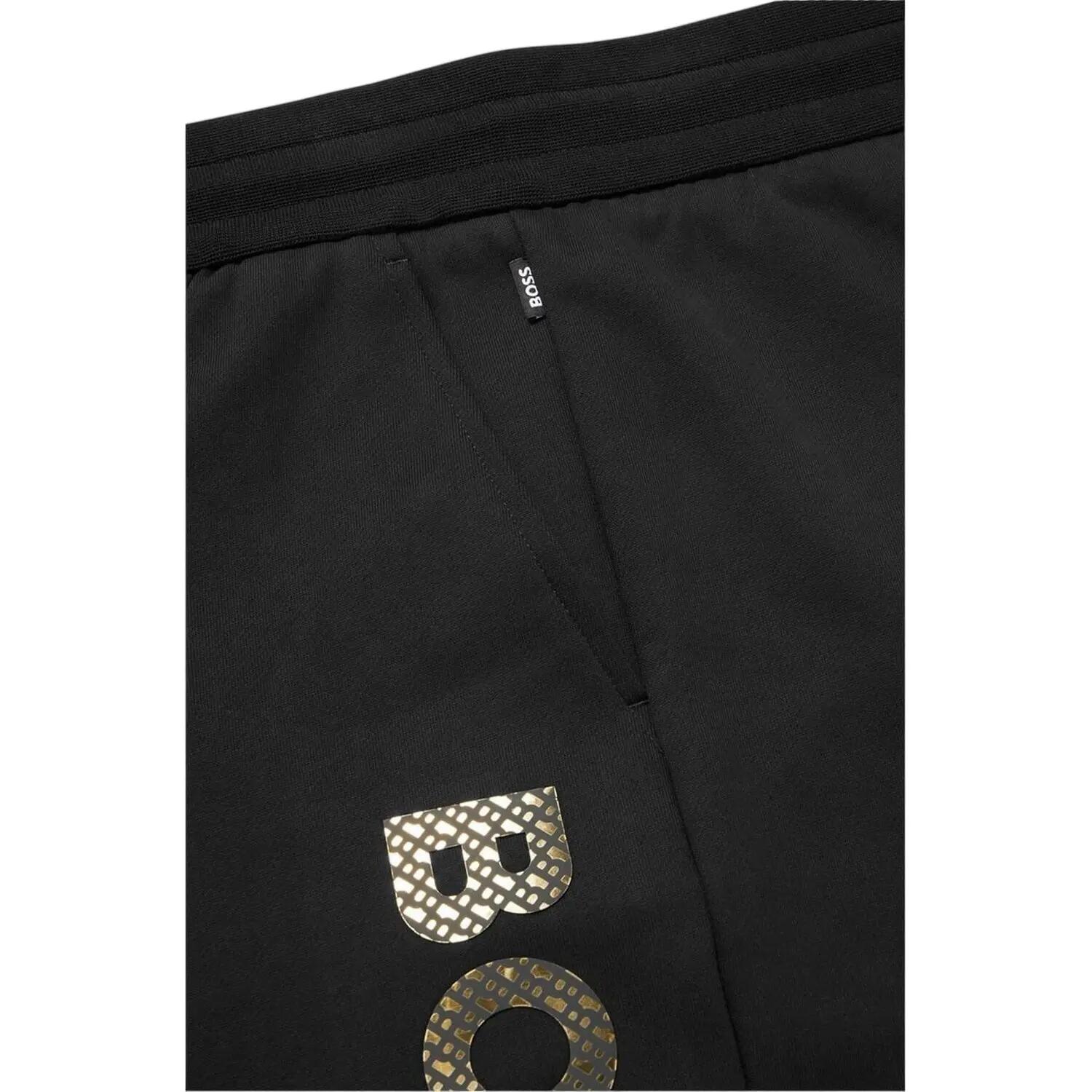 Mens Lamont Vertical Logo Slim Joggers (Black) 4/4