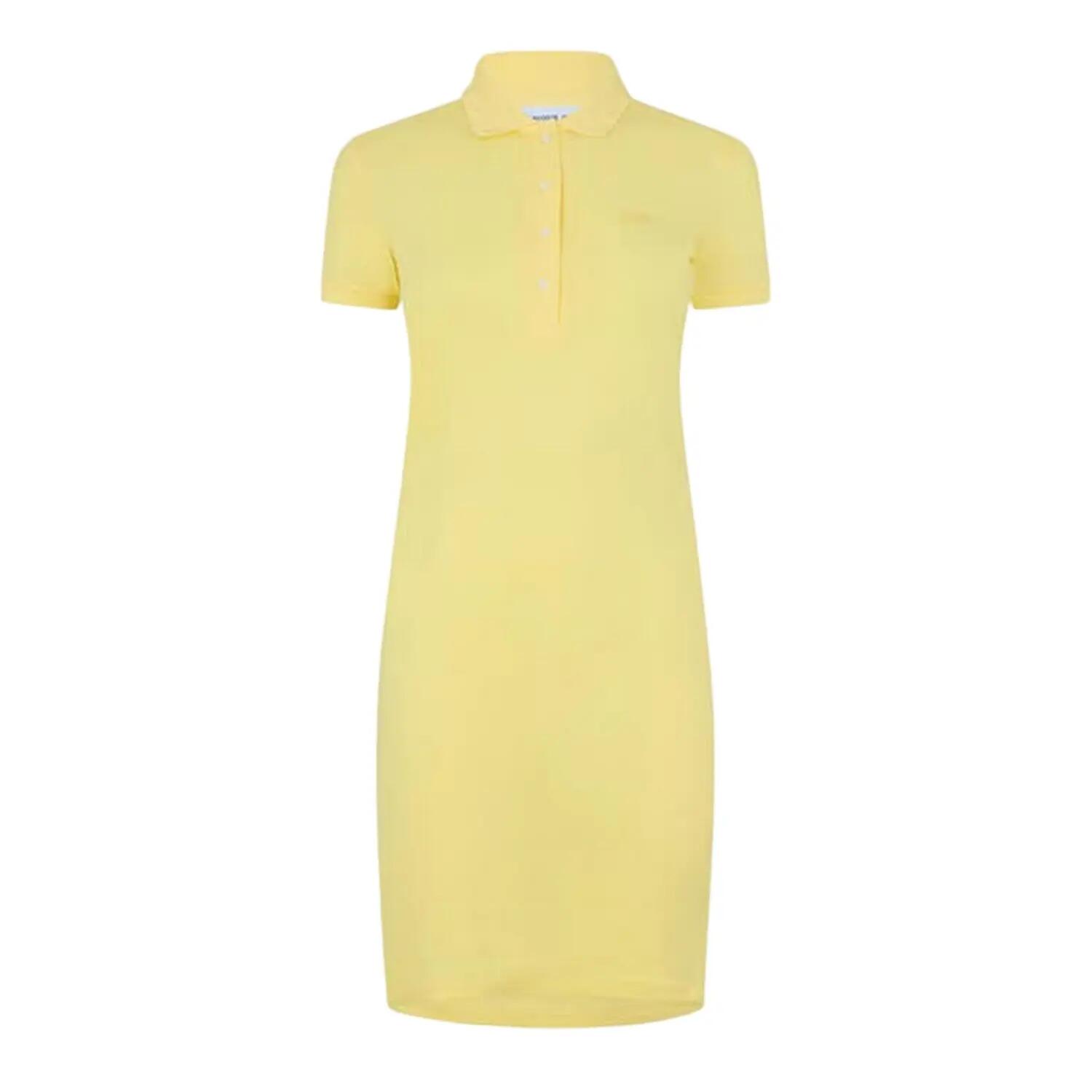 Abito A Polo Collare Donna Lacoste Giallo 2/4