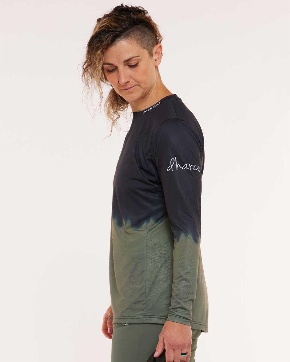 Race Khaki/Zwart Women's Long Sleeve Jersey 2/7