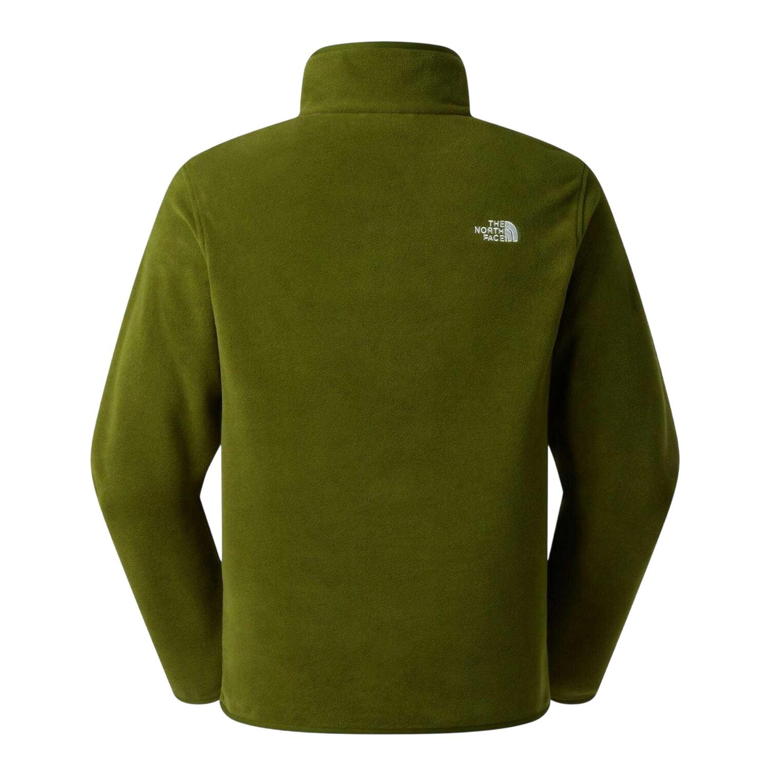 "Glacier" Sweatshirt für , mit kurzem Reißverschluss, Fleece Herren Waldgrün 3/4