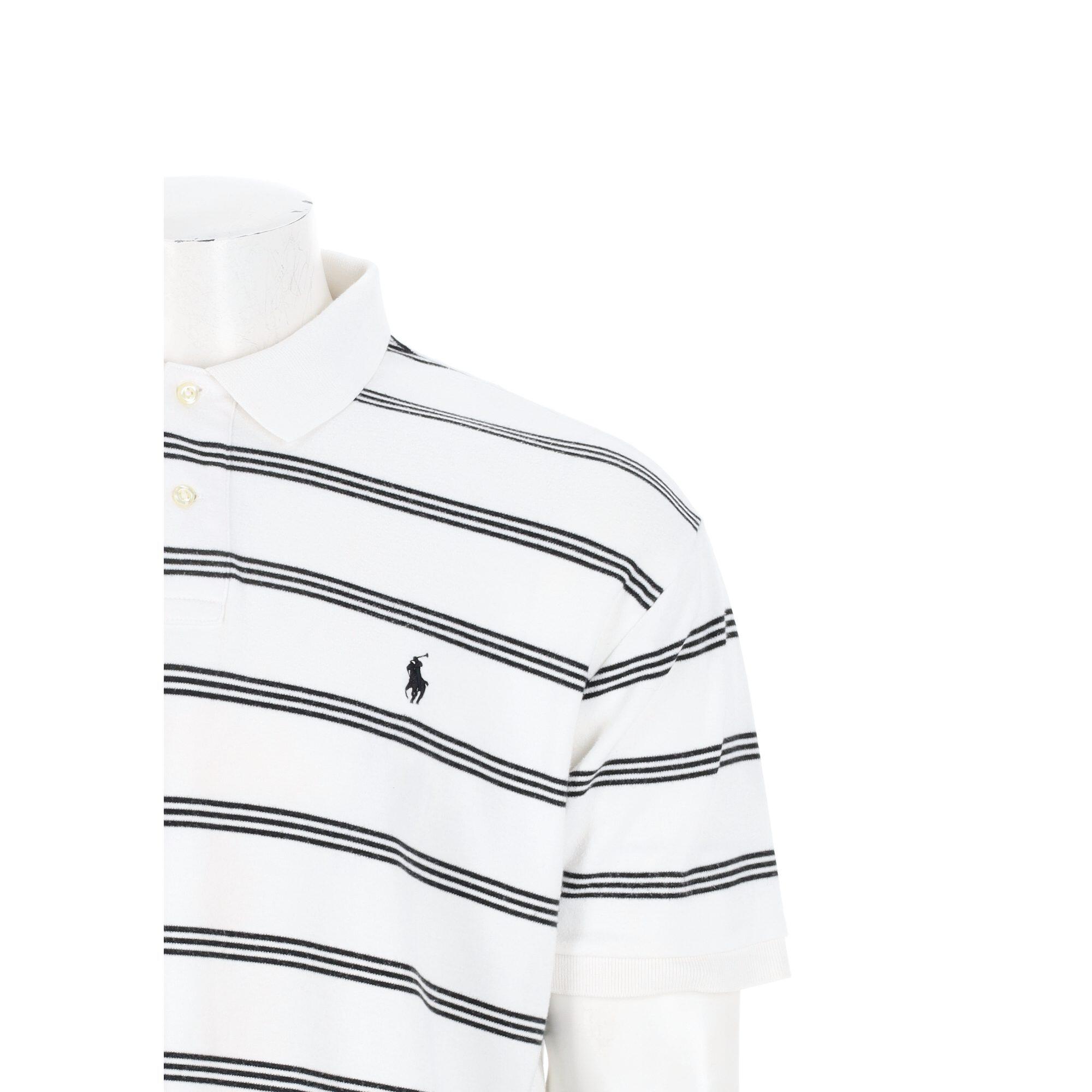 Tweedehands - Polo Ralph Lauren heren polo korte mouwen wit - Als nieuw 6/7