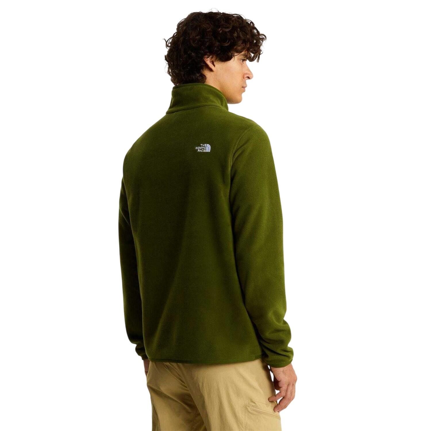"Glacier" Sweatshirt für , mit kurzem Reißverschluss, Fleece Herren Waldgrün 4/4