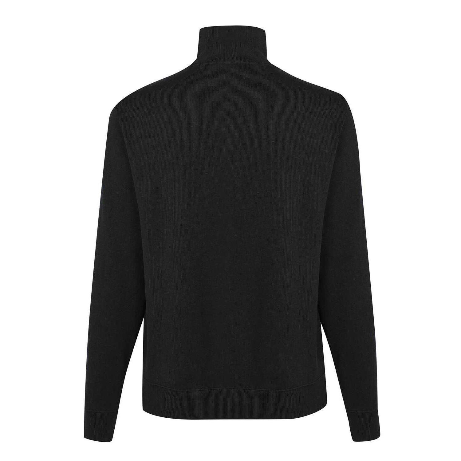 Sweatshirt für , mit kurzem Reißverschluss, Baumwollmischung Herren Schwarz 2/2